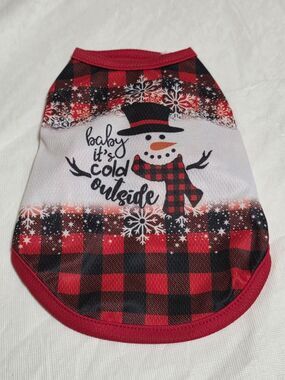 Baby It's Cold Outside Christmas Dog Shirt Size XS
